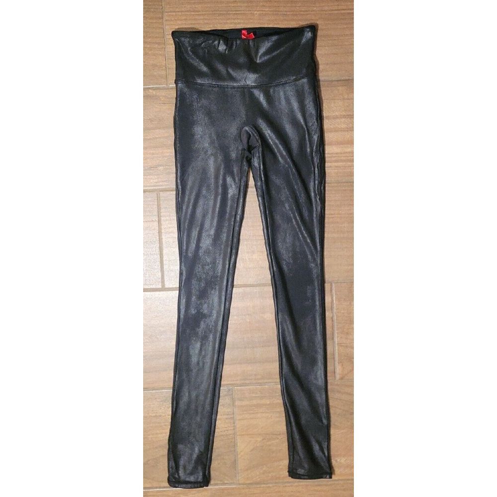 Spanx Women's Faux Leather Leggings Black Size‎ Small #2437